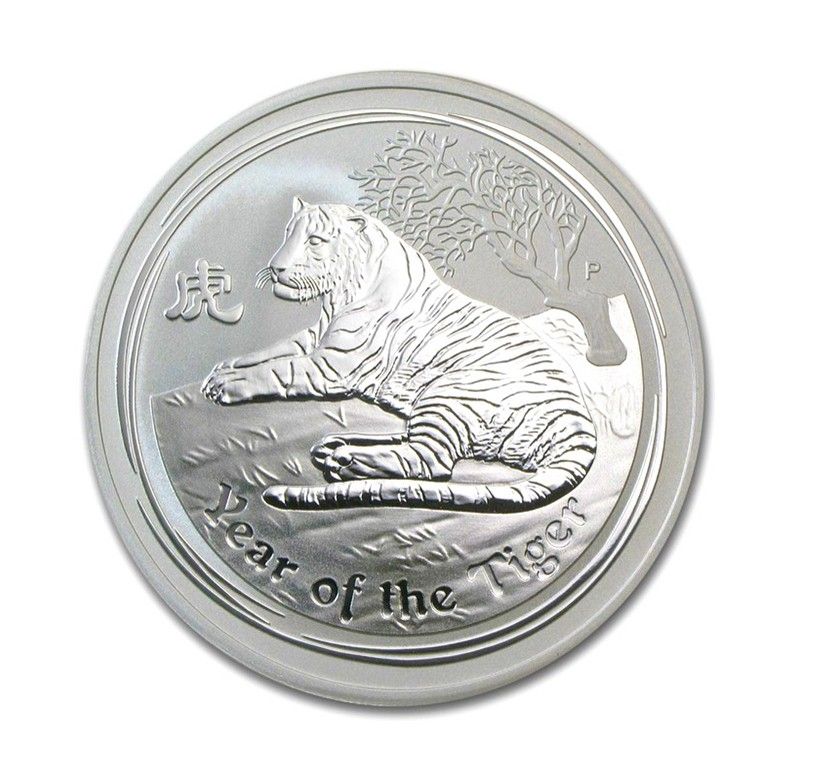 Year of Tiger 2010 1 oz Silver Series II, BU in USD | Indigo